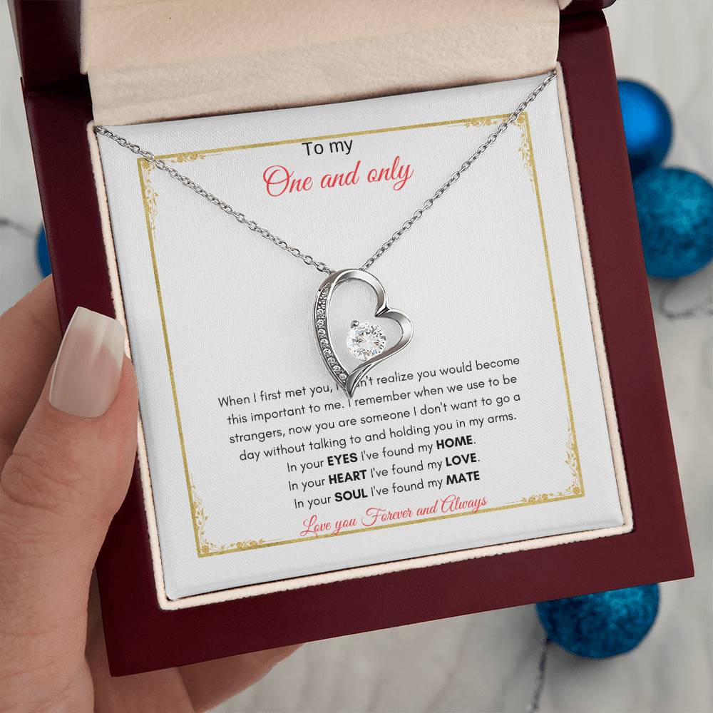 One and Only Necklace | Forever Love Necklace | Gift for Soulmate | Gift For Wife