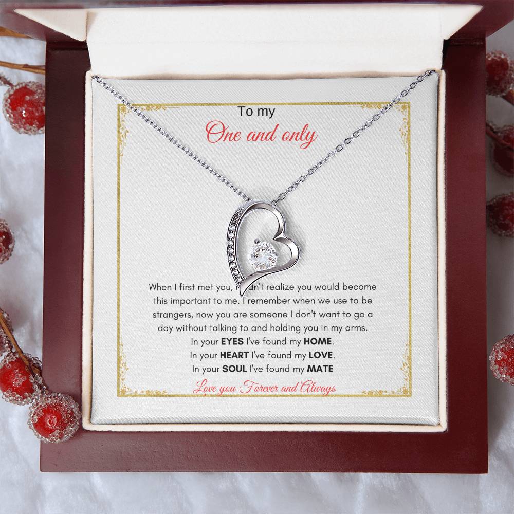 One and Only Necklace | Forever Love Necklace | Gift for Soulmate | Gift For Wife