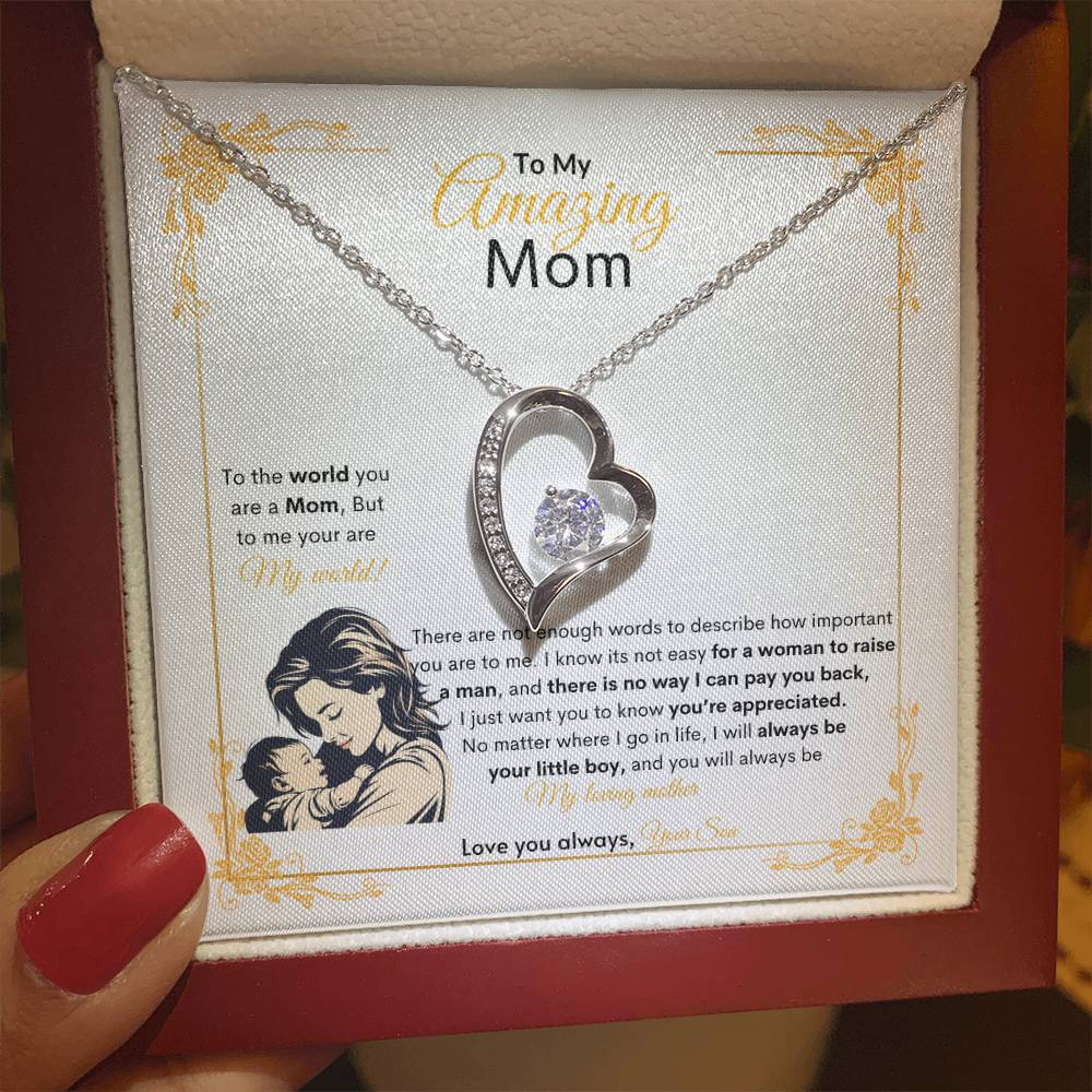 Eternal Grateful Love Necklace | Best gift for Mom | Best Gift for Mothers day | Best Gift from Son | Best Jewelry gift for Mom | Best Heartfelt gift for Mom