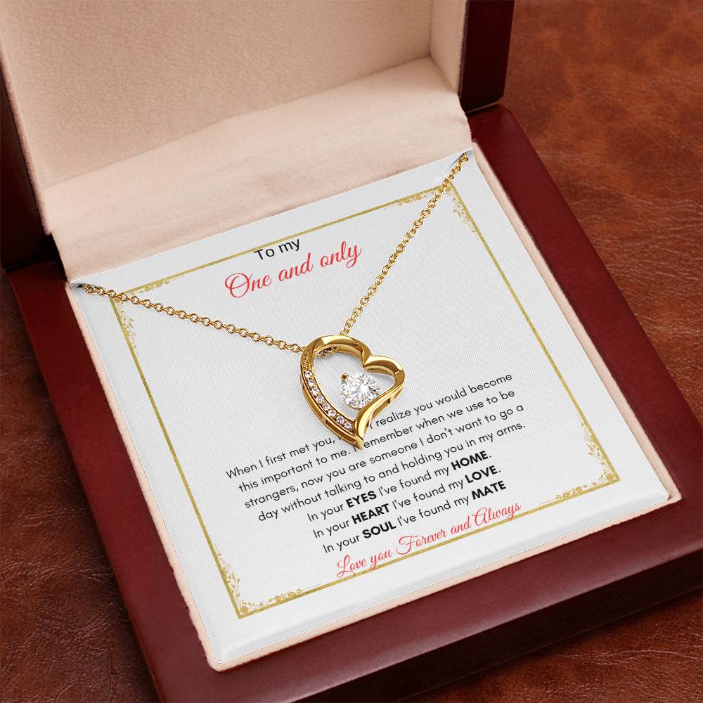 One and Only Necklace | Forever Love Necklace | Gift for Soulmate | Gift For Wife