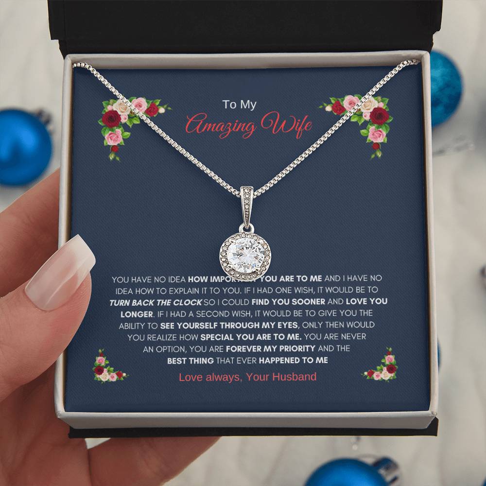 Husbands Eternal Love Necklace | Gift for Wife Necklace | Eternal Hope Necklace | Best gift for Wife | Best Gift for Wedding Anniversary | Best Gift for Soulmate