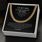 To My Dad | Cuban Link Chain | My Hero, My Guiding Light | Best Gift for Dad | Best Gift for fathers Day