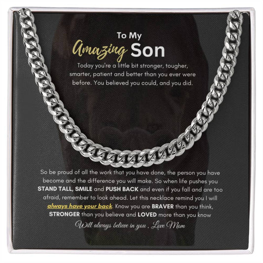 Mothers Love Cuban Link Chain | Gift for Son | Cuban Link Chain