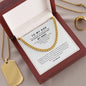 To My Dad | Cuban Link Chain | My Hero, My Guiding Light | Best Gift for Dad | Best Gift for fathers Day