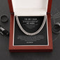 To My Dad | Cuban Link Chain | My Hero, My Guiding Light | Best Gift for Dad | Best Gift for fathers Day