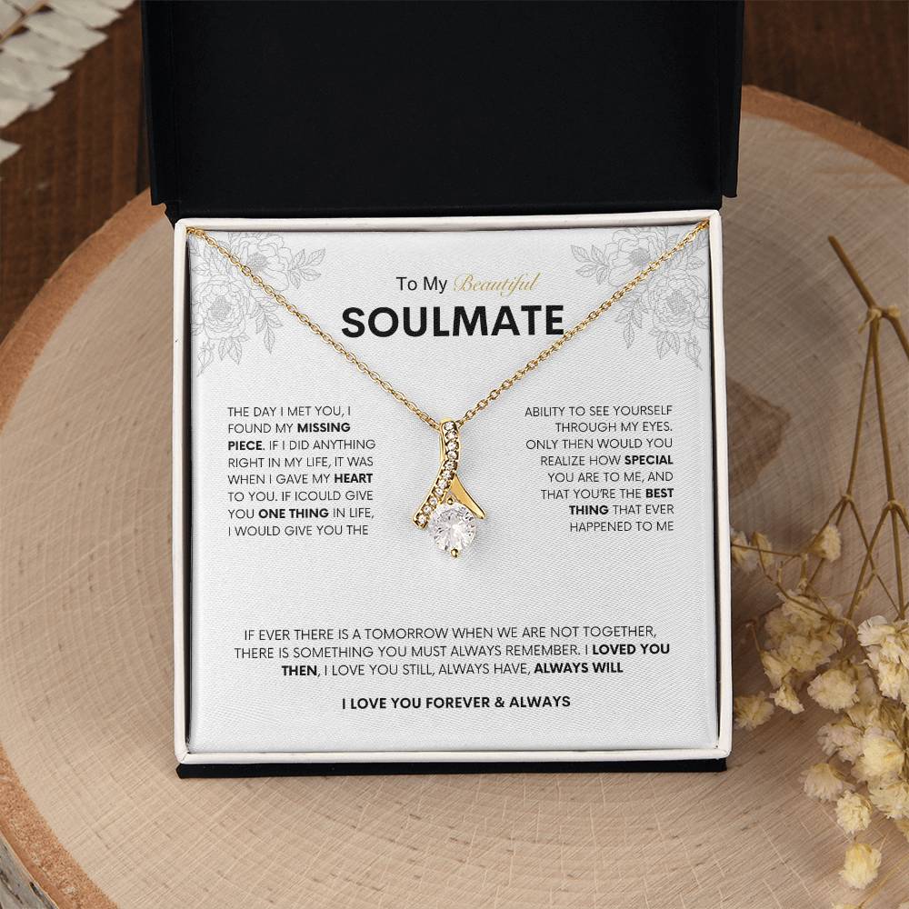 To My Beautiful Soulmate | Alluring Beauty Necklace | Best gift for Wife | Best Gift for Spouse | Best Gift for Wedding Anniversary | Best gift to say I love you❤️🫶
