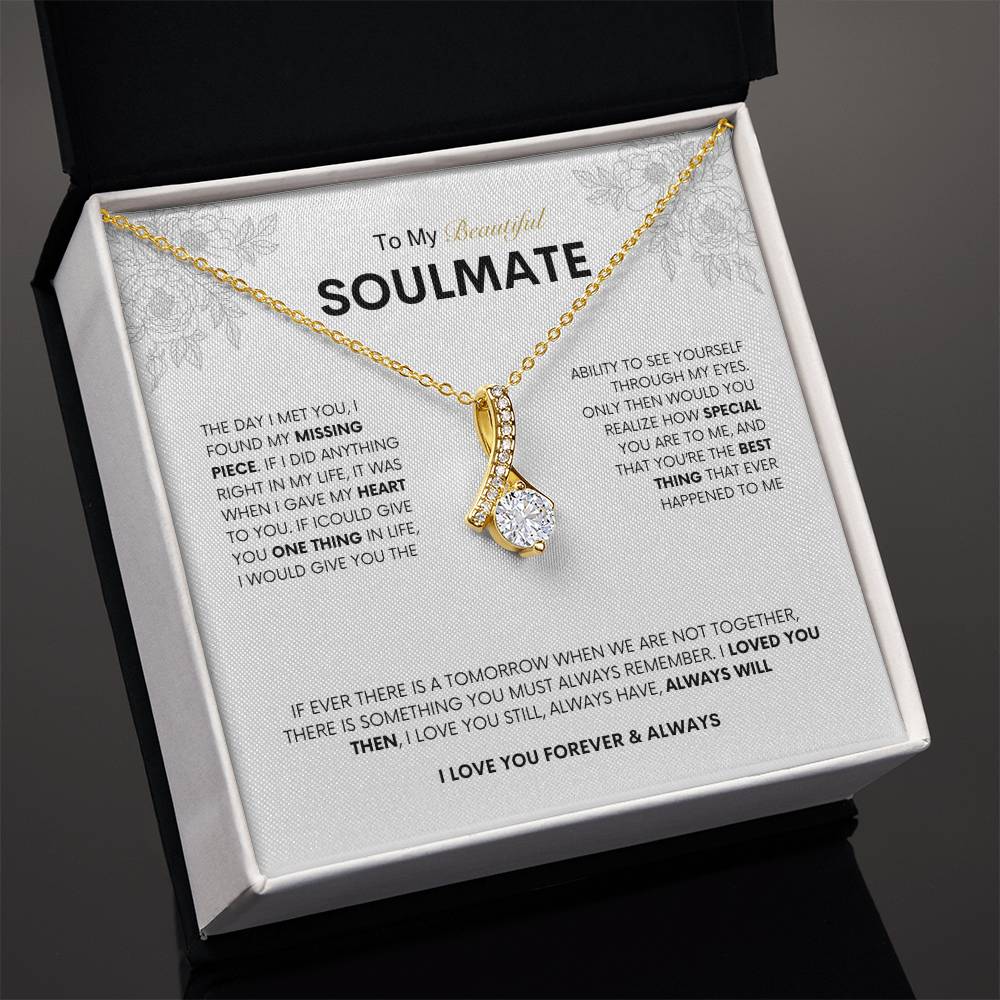 To My Beautiful Soulmate | Alluring Beauty Necklace | Best gift for Wife | Best Gift for Spouse | Best Gift for Wedding Anniversary | Best gift to say I love you❤️🫶