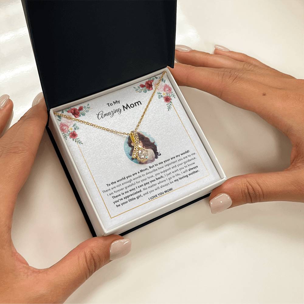 Adore Mom Necklace | Best Gift for Mom | Best Gift from Daughter | Best Gift for Mothers day | Best Jewelry Gift for Mom | Best Jewelry gift for mothers day