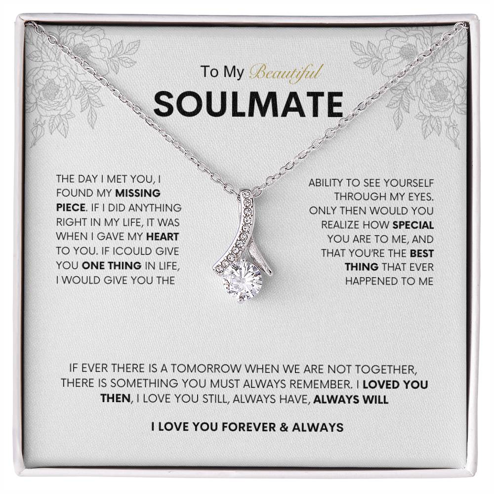 To My Beautiful Soulmate | Alluring Beauty Necklace | Best gift for Wife | Best Gift for Spouse | Best Gift for Wedding Anniversary | Best gift to say I love you❤️🫶