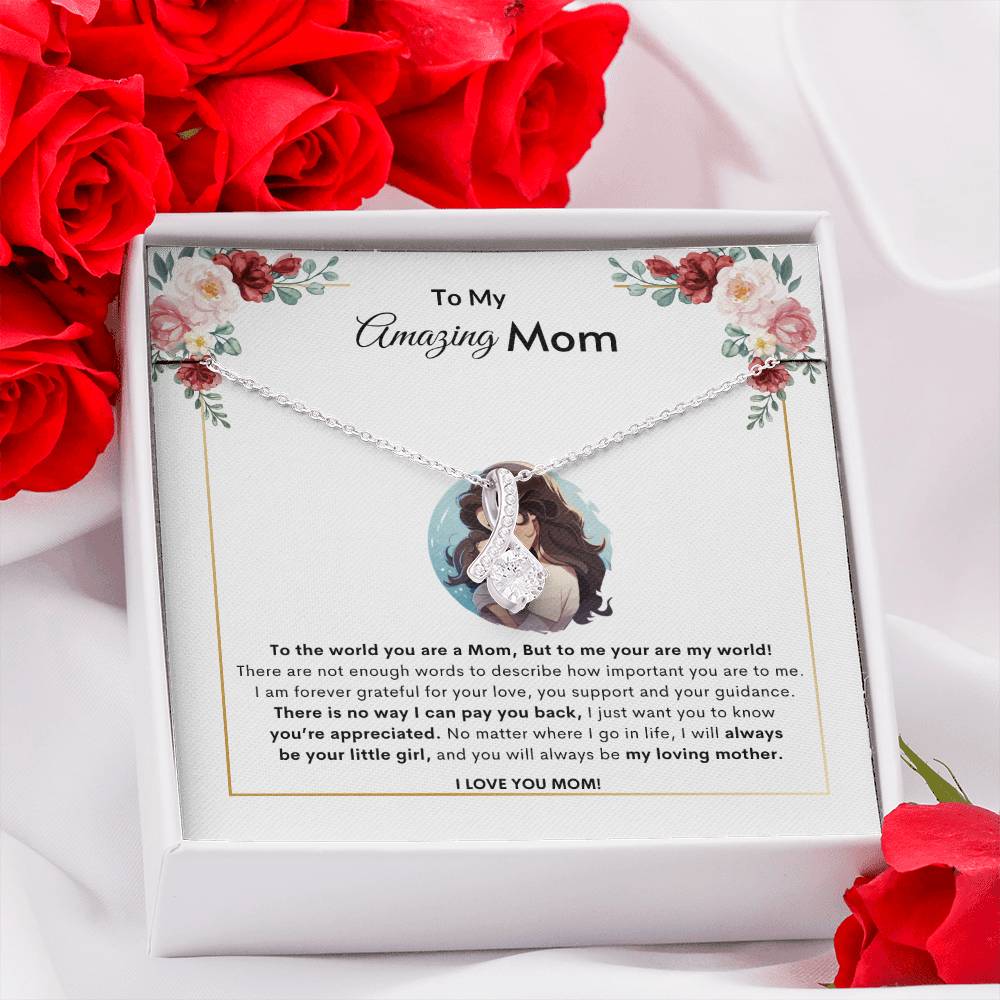 Adore Mom Necklace | Best Gift for Mom | Best Gift from Daughter | Best Gift for Mothers day | Best Jewelry Gift for Mom | Best Jewelry gift for mothers day