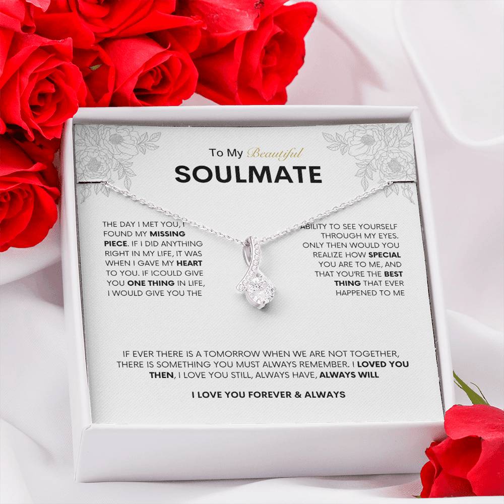 To My Beautiful Soulmate | Alluring Beauty Necklace | Best gift for Wife | Best Gift for Spouse | Best Gift for Wedding Anniversary | Best gift to say I love you❤️🫶