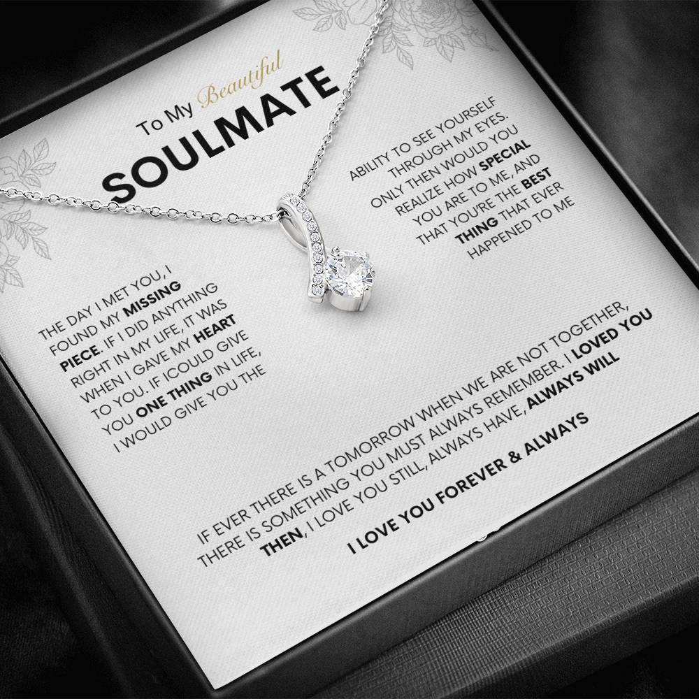 To My Beautiful Soulmate | Alluring Beauty Necklace | Best gift for Wife | Best Gift for Spouse | Best Gift for Wedding Anniversary | Best gift to say I love you❤️🫶