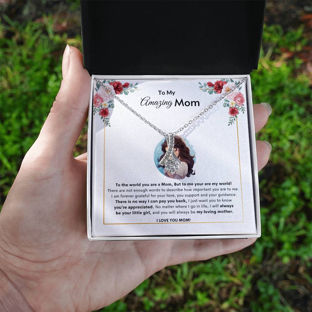 Adore Mom Necklace | Best Gift for Mom | Best Gift from Daughter | Best Gift for Mothers day | Best Jewelry Gift for Mom | Best Jewelry gift for mothers day