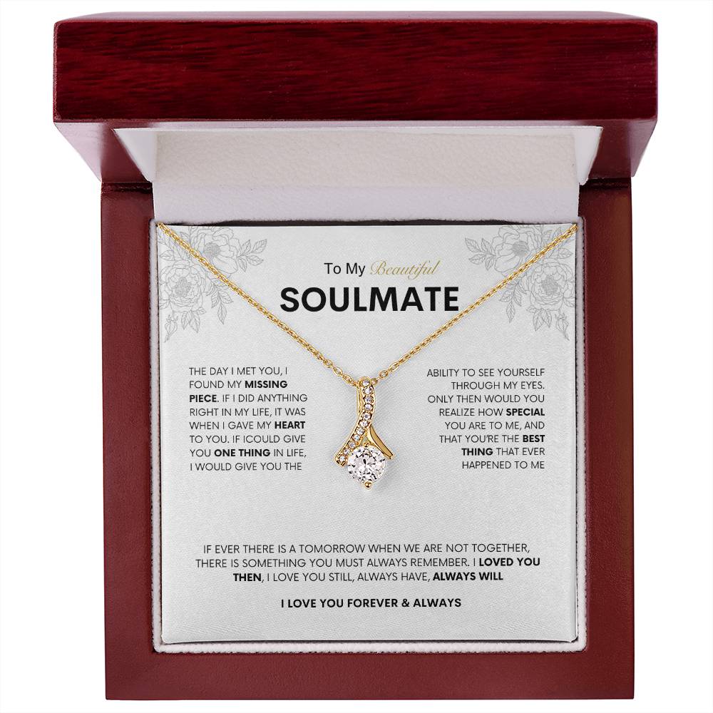 To My Beautiful Soulmate | Alluring Beauty Necklace | Best gift for Wife | Best Gift for Spouse | Best Gift for Wedding Anniversary | Best gift to say I love you❤️🫶