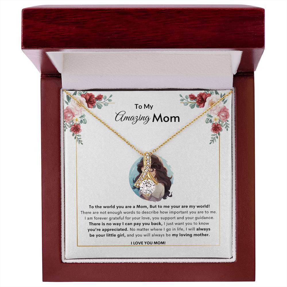 Adore Mom Necklace | Best Gift for Mom | Best Gift from Daughter | Best Gift for Mothers day | Best Jewelry Gift for Mom | Best Jewelry gift for mothers day