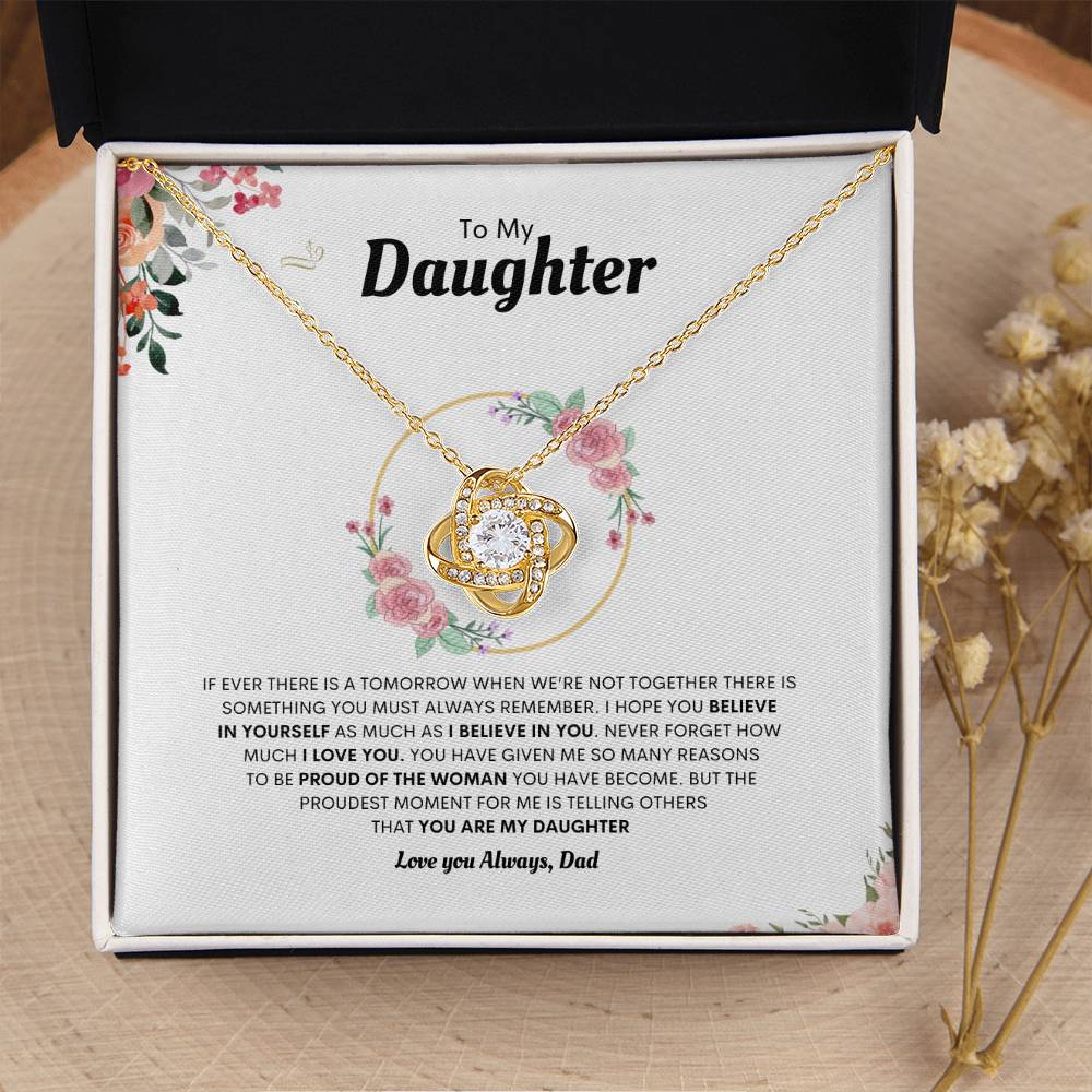 To My Daughter | Love knot Necklace | Best gift for daughter | Best gift for daughters birthday | Best gift for daughters graduation | Best gift from Dad