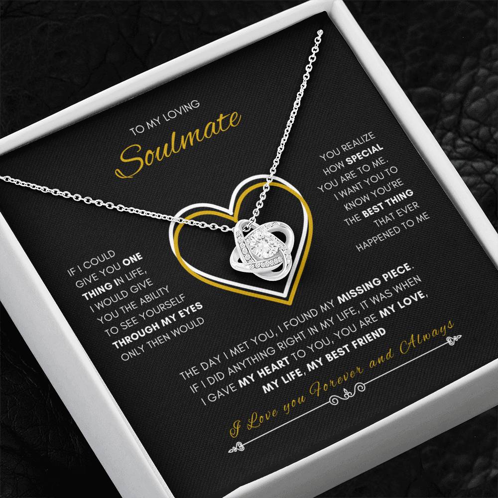 To My Loving Soulmate | Best gift for Soulmate | Best Gift for Wife | Best gift for Spouse | Best Gift for wedding anniversary | Love Knot Necklace 😍👫