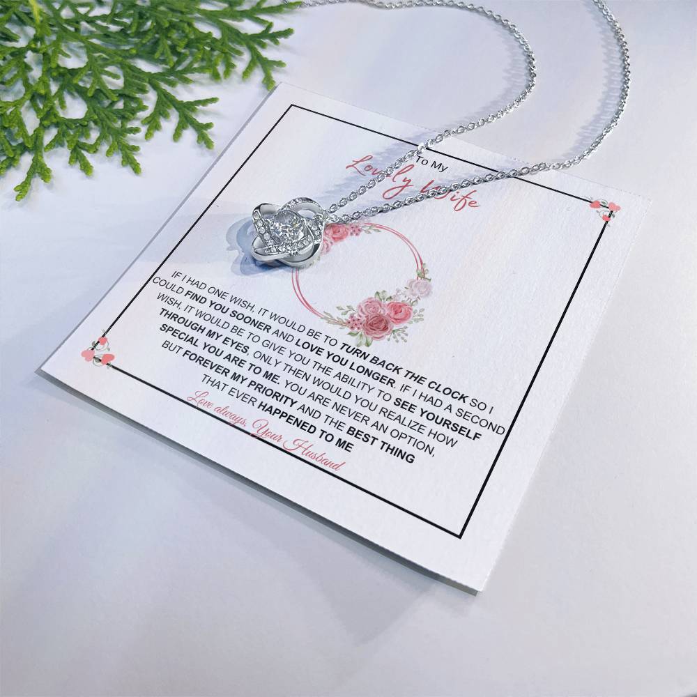 To My Lovely Wife l Love Knot Necklace | Best Gift for Soulmate | Best Gift for Spouse | Best Gift for Marriage Anniversary | Best Gift for Lovers π©ββ€οΈβπ¨π₯°