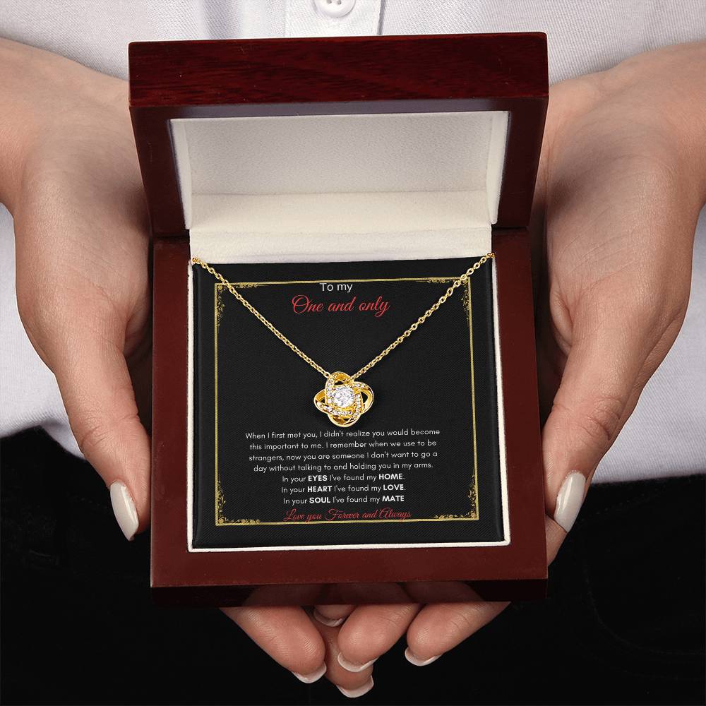 One and Only Necklace | Gift for Wife | Necklace for loved one | Love Knot Necklace