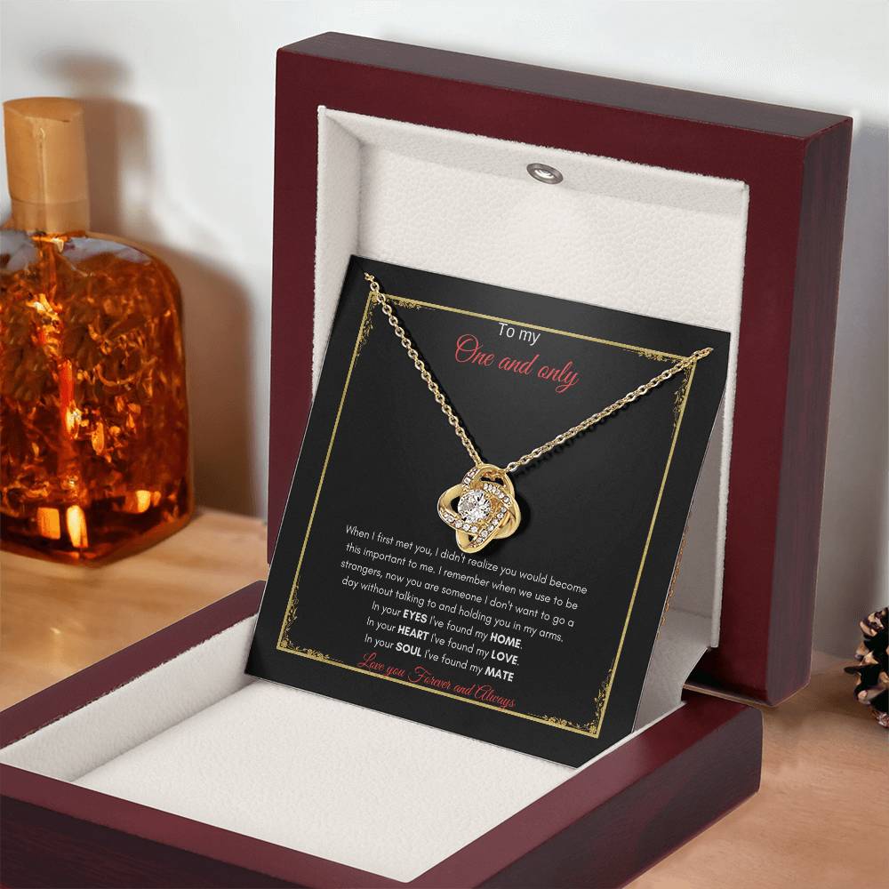 One and Only Necklace | Gift for Wife | Necklace for loved one | Love Knot Necklace