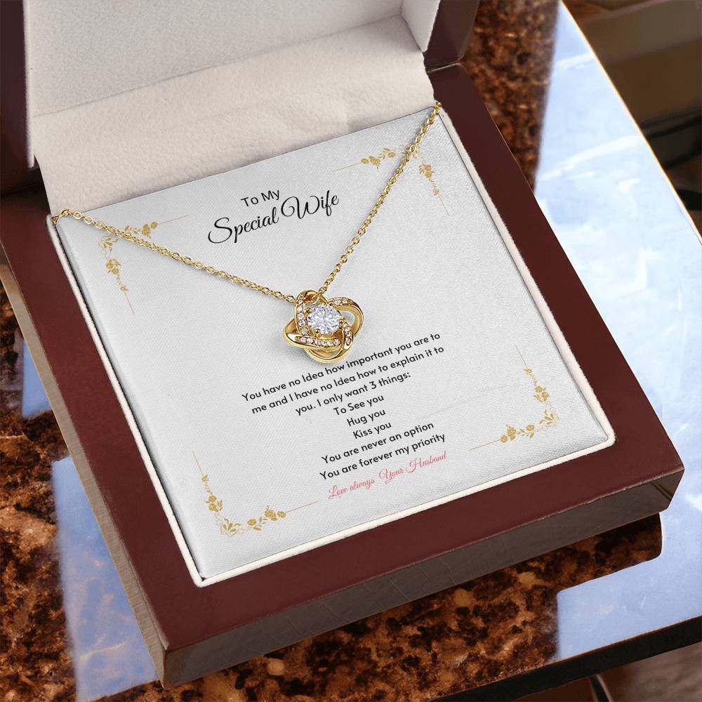 Special Wife Necklace | Special Love Necklace | Love Knot Necklace