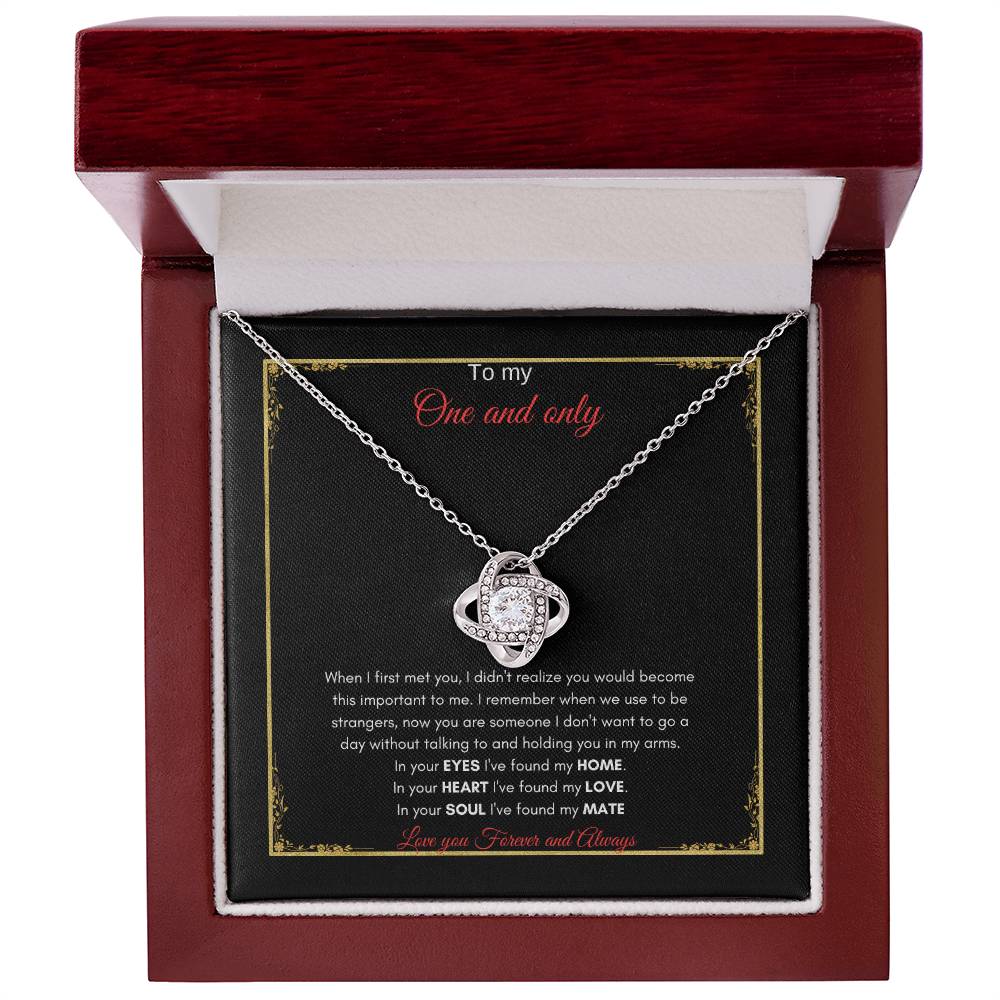 One and Only Necklace | Gift for Wife | Necklace for loved one | Love Knot Necklace