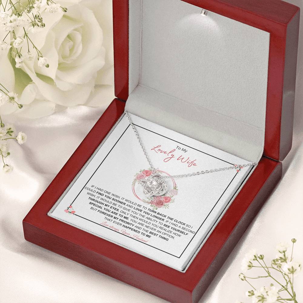 To My Lovely Wife l Love Knot Necklace | Best Gift for Soulmate | Best Gift for Spouse | Best Gift for Marriage Anniversary | Best Gift for Lovers π©ββ€οΈβπ¨π₯°