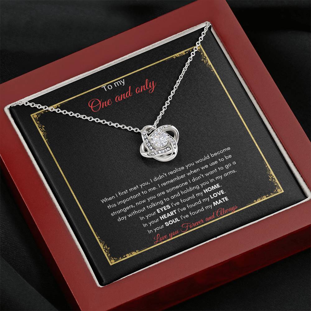 One and Only Necklace | Gift for Wife | Necklace for loved one | Love Knot Necklace