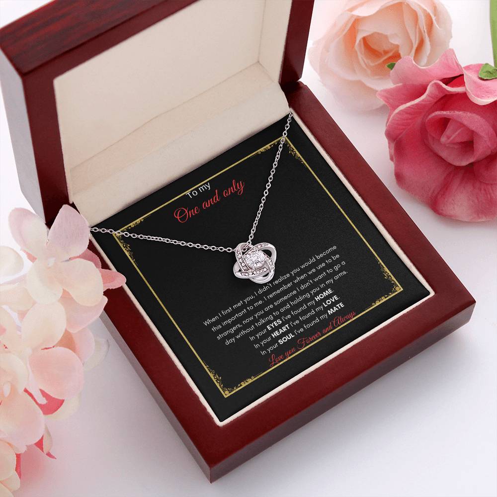 One and Only Necklace | Gift for Wife | Necklace for loved one | Love Knot Necklace