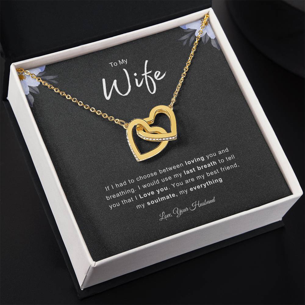 To My Wife | Interlocking Heart Necklace | Best Gift for Wife | Best Gift for Spouse | Best Gift for Marriage Anniversary | Best Gift for Lovers 💞👩❤️💋👨