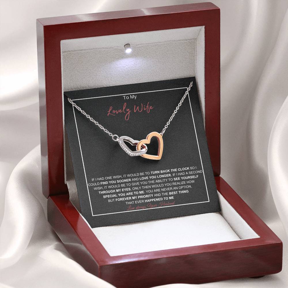 To My Lovely Wife | Interlocking Hearts Necklace | Best Gift for Soulmate | Best Gift for Spouse | Best Gift for Marriage Anniversary | Best Gift for Lovers 👩❤️👨🥰