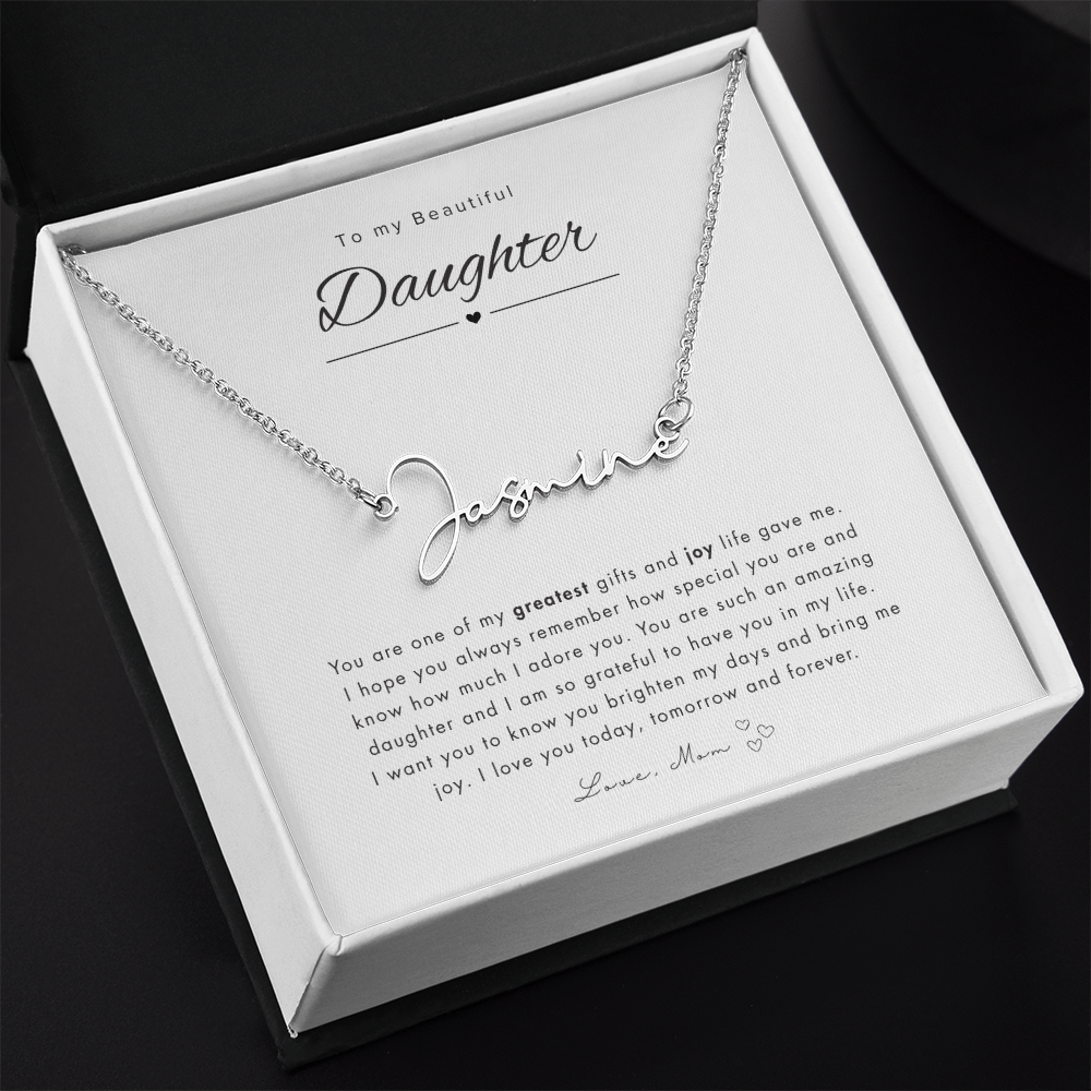To My Daughter Necklace | Best personalized gift for daughter | Personalized name necklace | Best Gift for Daughter | Best gift from Mom