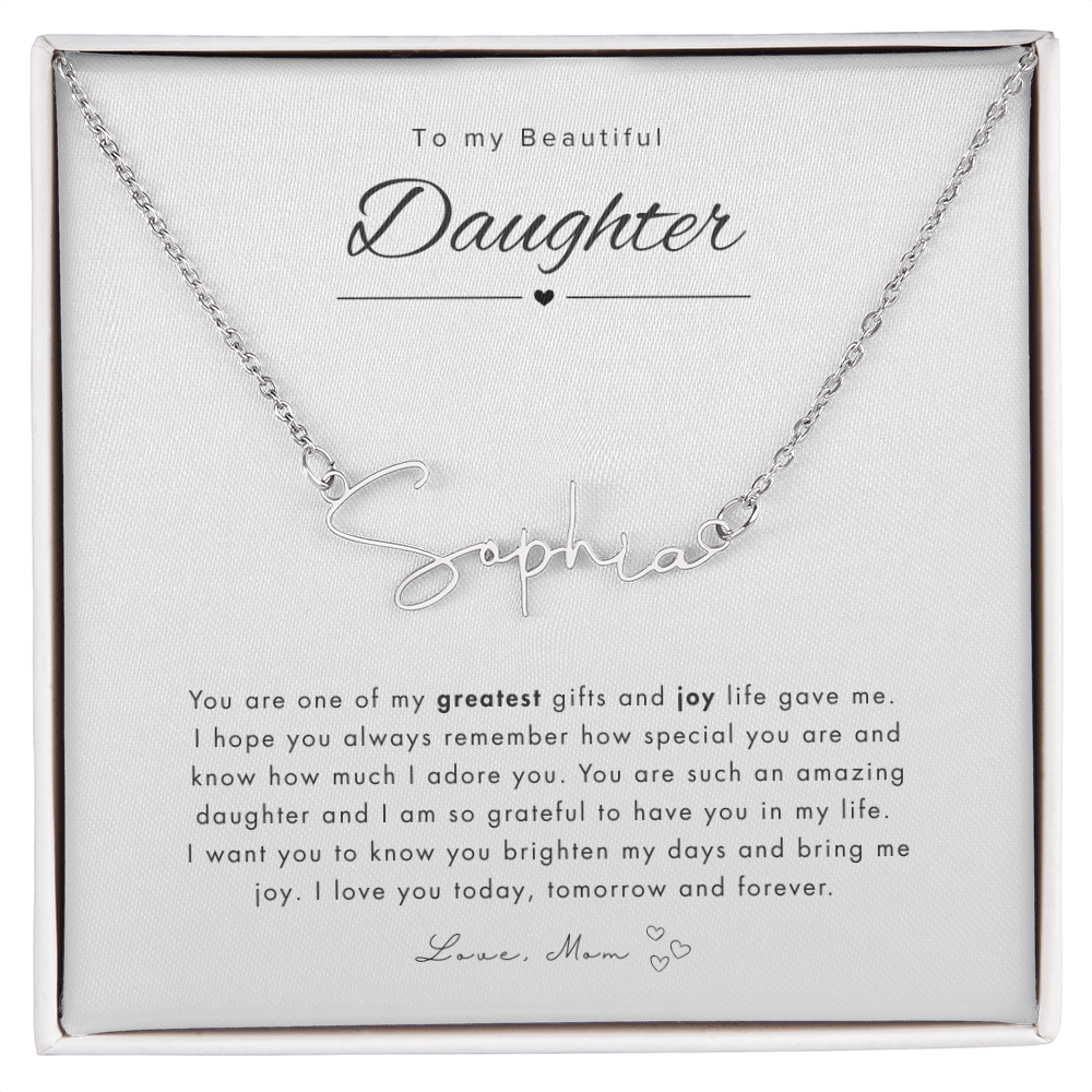 To My Daughter Necklace | Best personalized gift for daughter | Personalized name necklace | Best Gift for Daughter | Best gift from Mom