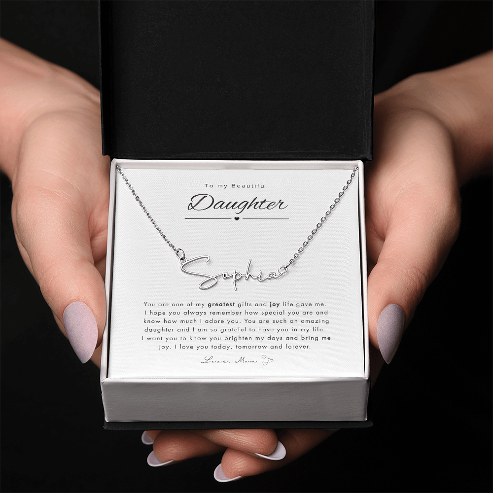 To My Daughter Necklace | Best personalized gift for daughter | Personalized name necklace | Best Gift for Daughter | Best gift from Mom