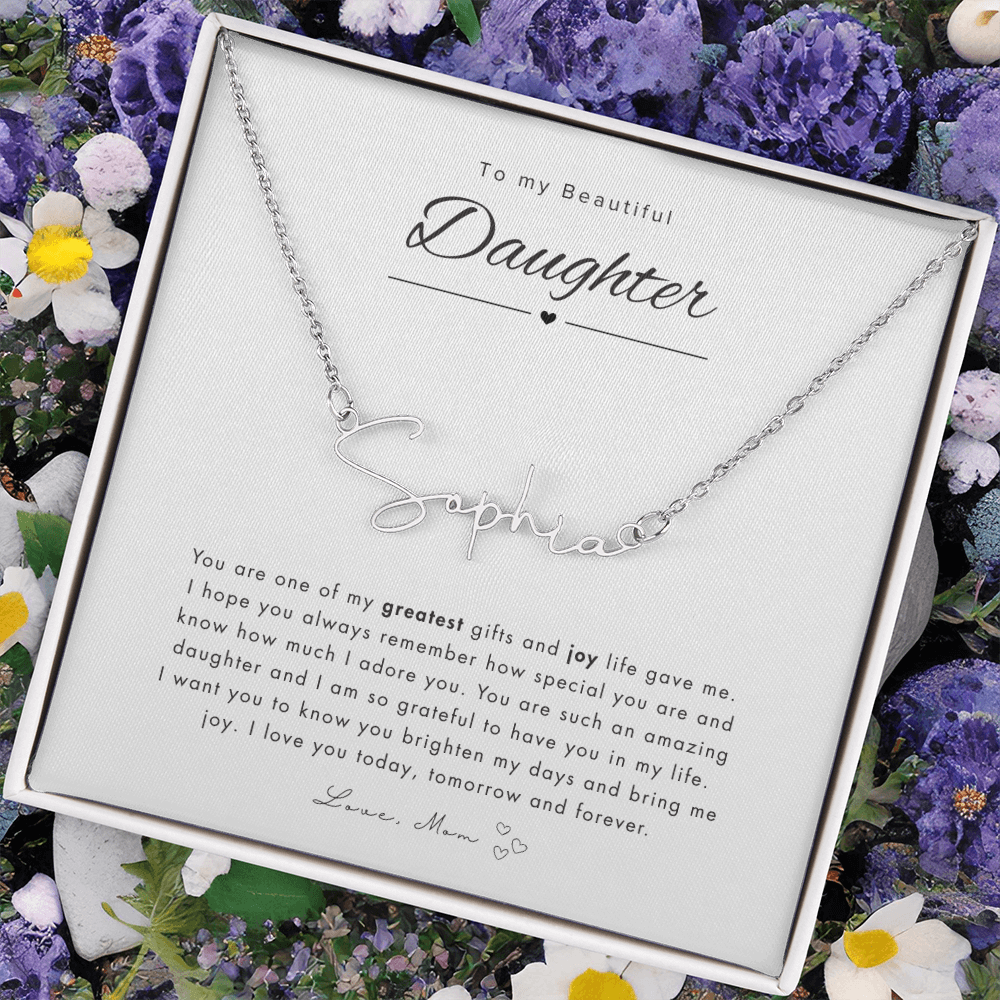 To My Daughter Necklace | Best personalized gift for daughter | Personalized name necklace | Best Gift for Daughter | Best gift from Mom