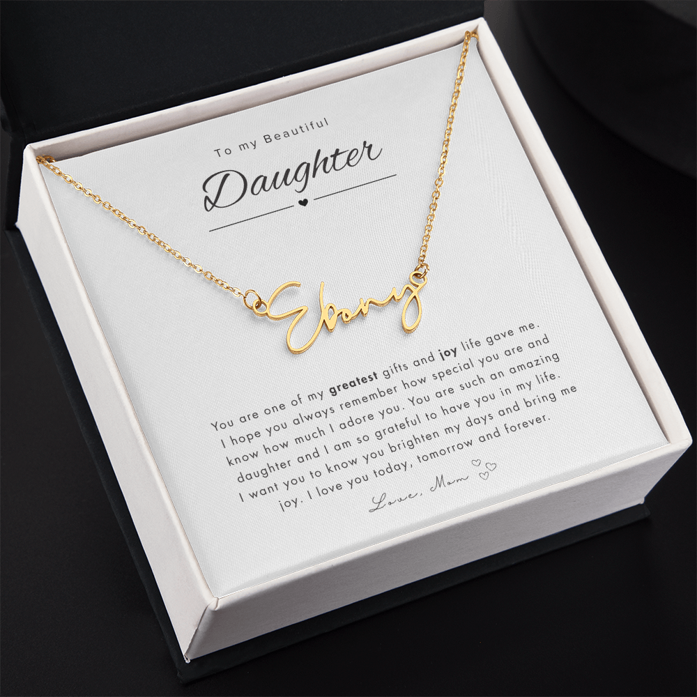 To My Daughter Necklace | Best personalized gift for daughter | Personalized name necklace | Best Gift for Daughter | Best gift from Mom