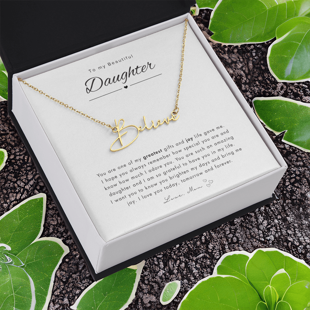 To My Daughter Necklace | Best personalized gift for daughter | Personalized name necklace | Best Gift for Daughter | Best gift from Mom
