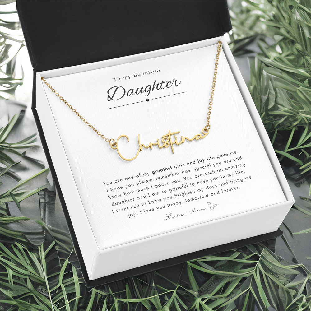 To My Daughter Necklace | Best personalized gift for daughter | Personalized name necklace | Best Gift for Daughter | Best gift from Mom