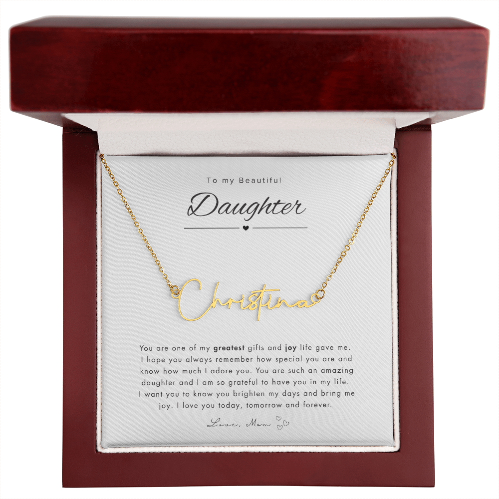 To My Daughter Necklace | Best personalized gift for daughter | Personalized name necklace | Best Gift for Daughter | Best gift from Mom