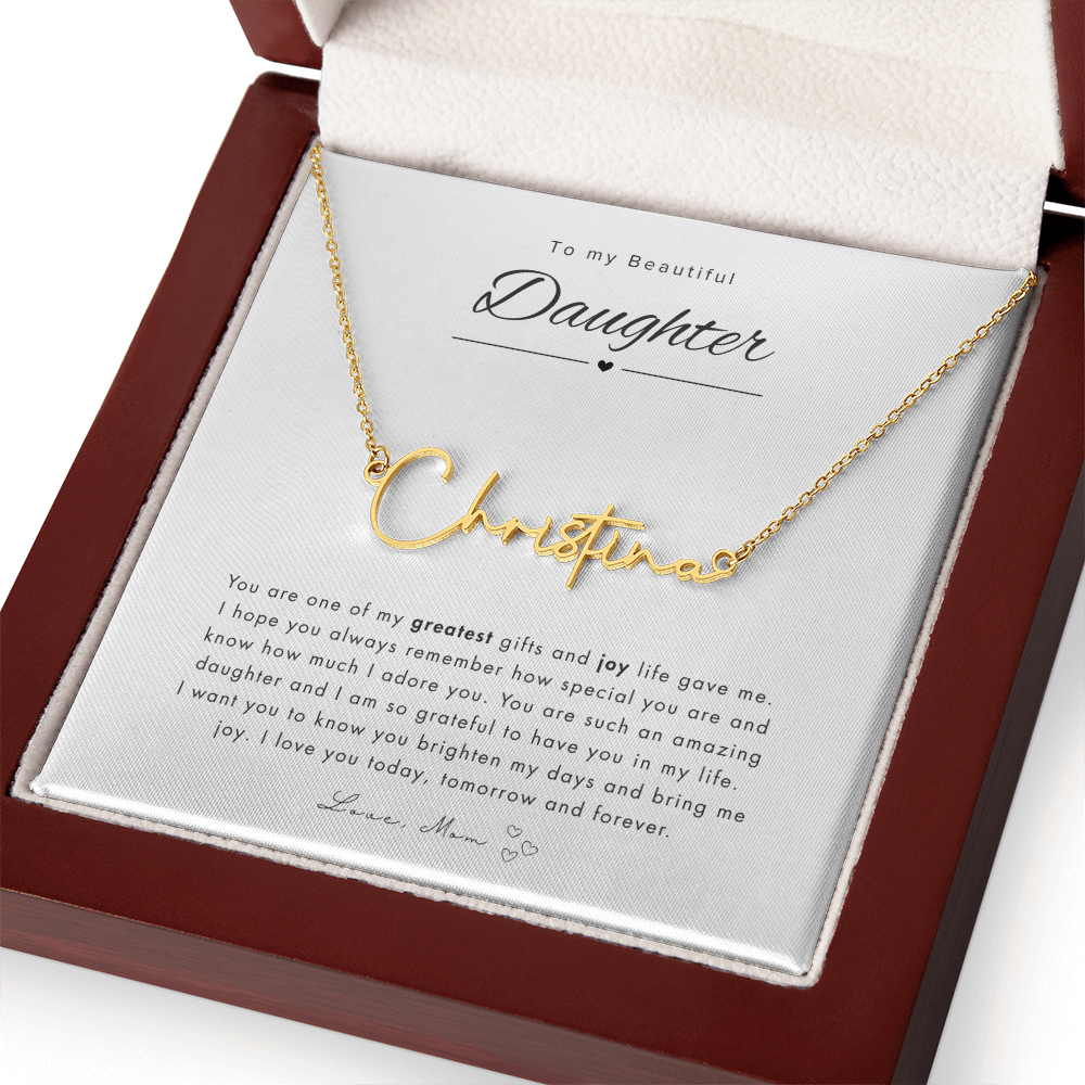 To My Daughter Necklace | Best personalized gift for daughter | Personalized name necklace | Best Gift for Daughter | Best gift from Mom