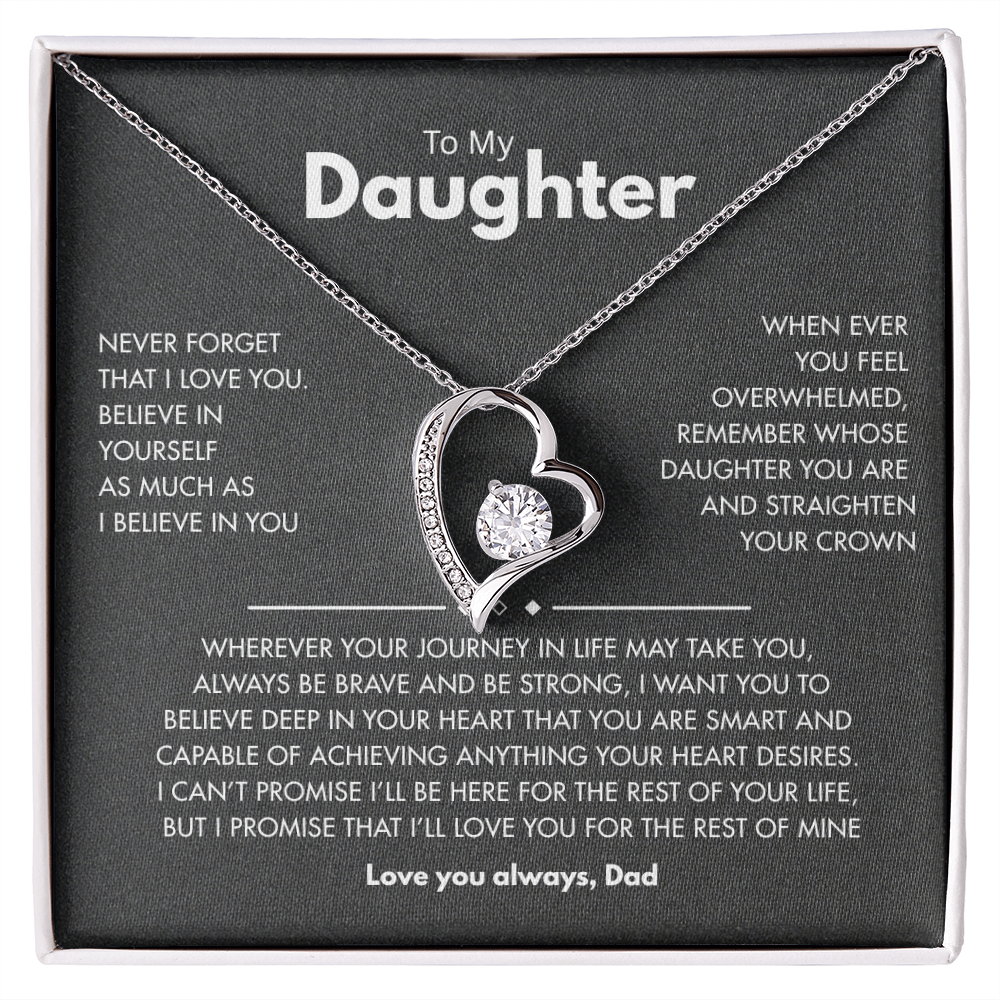 To my Daughter | Best for daughter | Best gift from Dad | Best jewelry gift for daughter | Forever Love Necklace