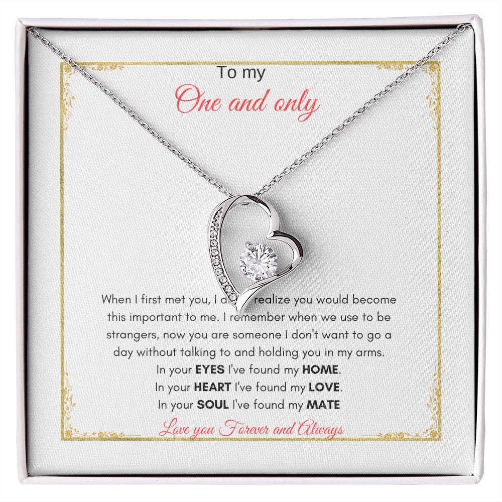One and Only Necklace | Forever Love Necklace | Gift for Soulmate | Gift For Wife