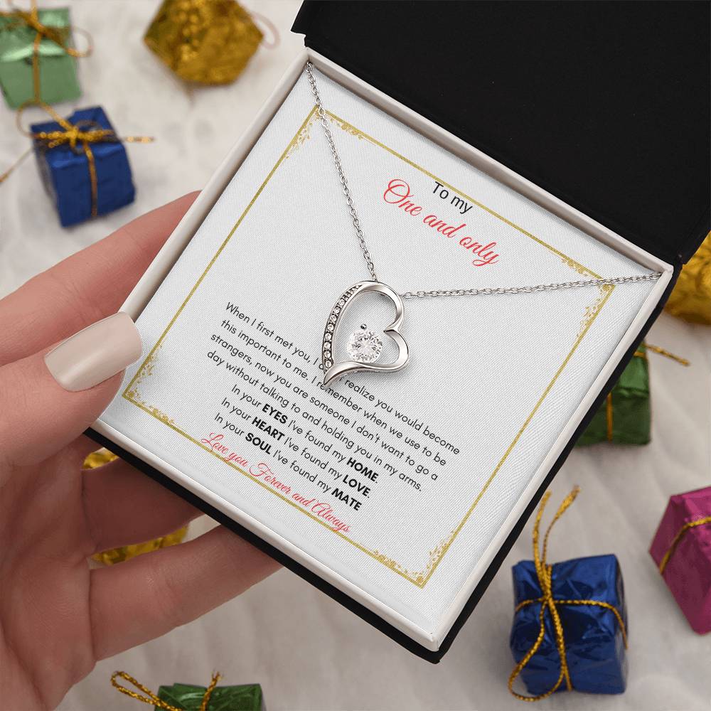 One and Only Necklace | Forever Love Necklace | Gift for Soulmate | Gift For Wife