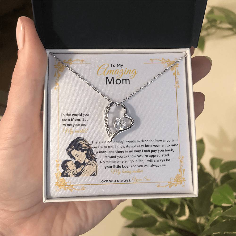 Eternal Grateful Love Necklace | Best gift for Mom | Best Gift for Mothers day | Best Gift from Son | Best Jewelry gift for Mom | Best Heartfelt gift for Mom
