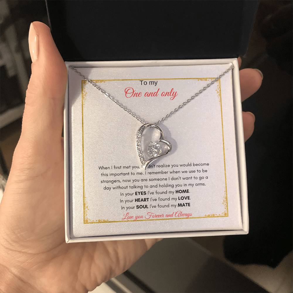 One and Only Necklace | Forever Love Necklace | Gift for Soulmate | Gift For Wife
