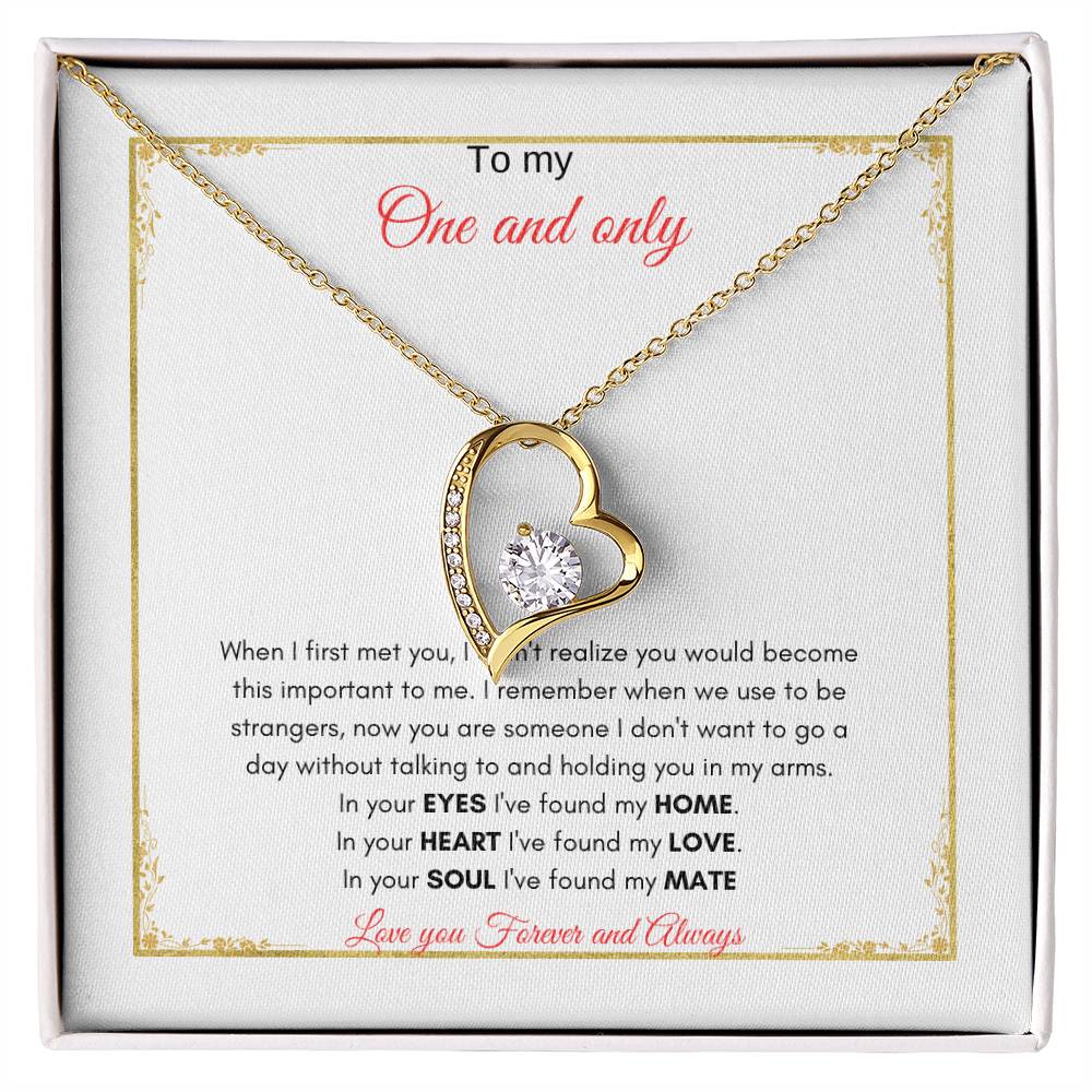 One and Only Necklace | Forever Love Necklace | Gift for Soulmate | Gift For Wife