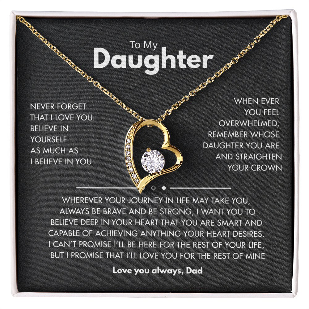 To my Daughter | Best for daughter | Best gift from Dad | Best jewelry gift for daughter | Forever Love Necklace