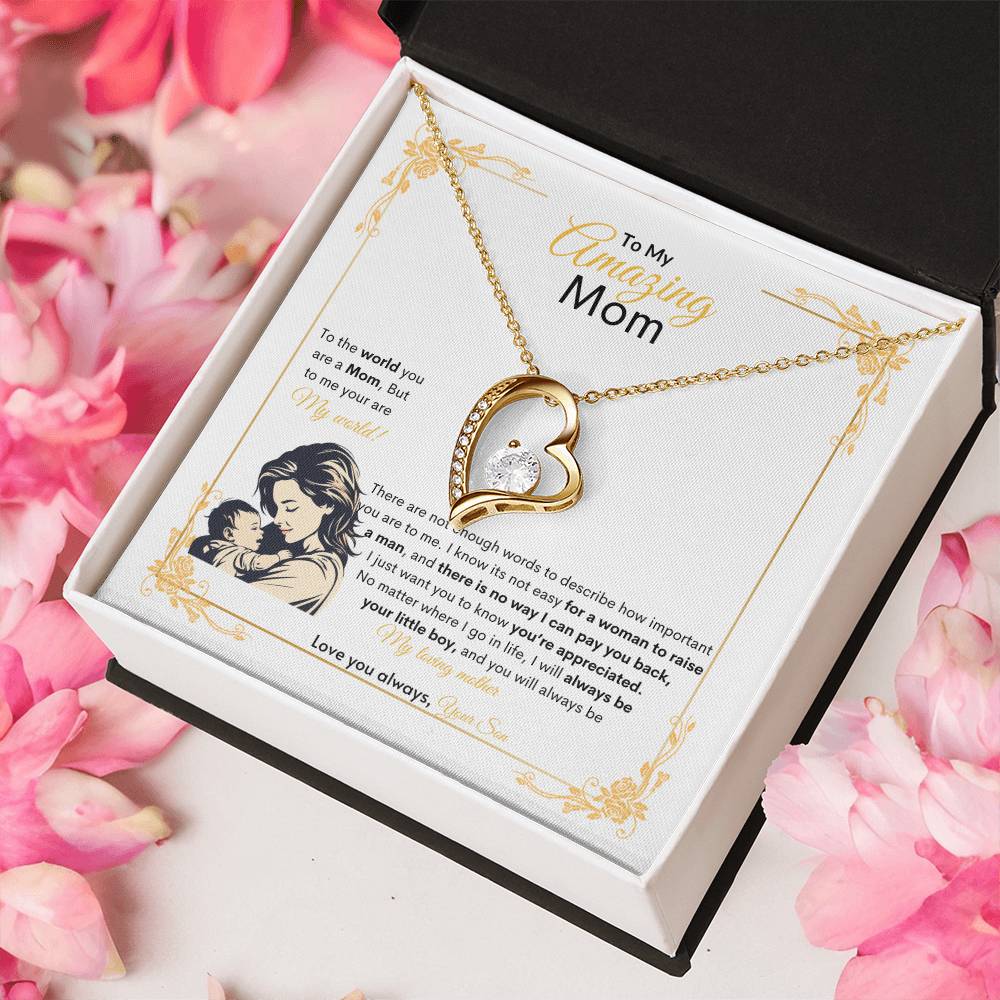 Eternal Grateful Love Necklace | Best gift for Mom | Best Gift for Mothers day | Best Gift from Son | Best Jewelry gift for Mom | Best Heartfelt gift for Mom