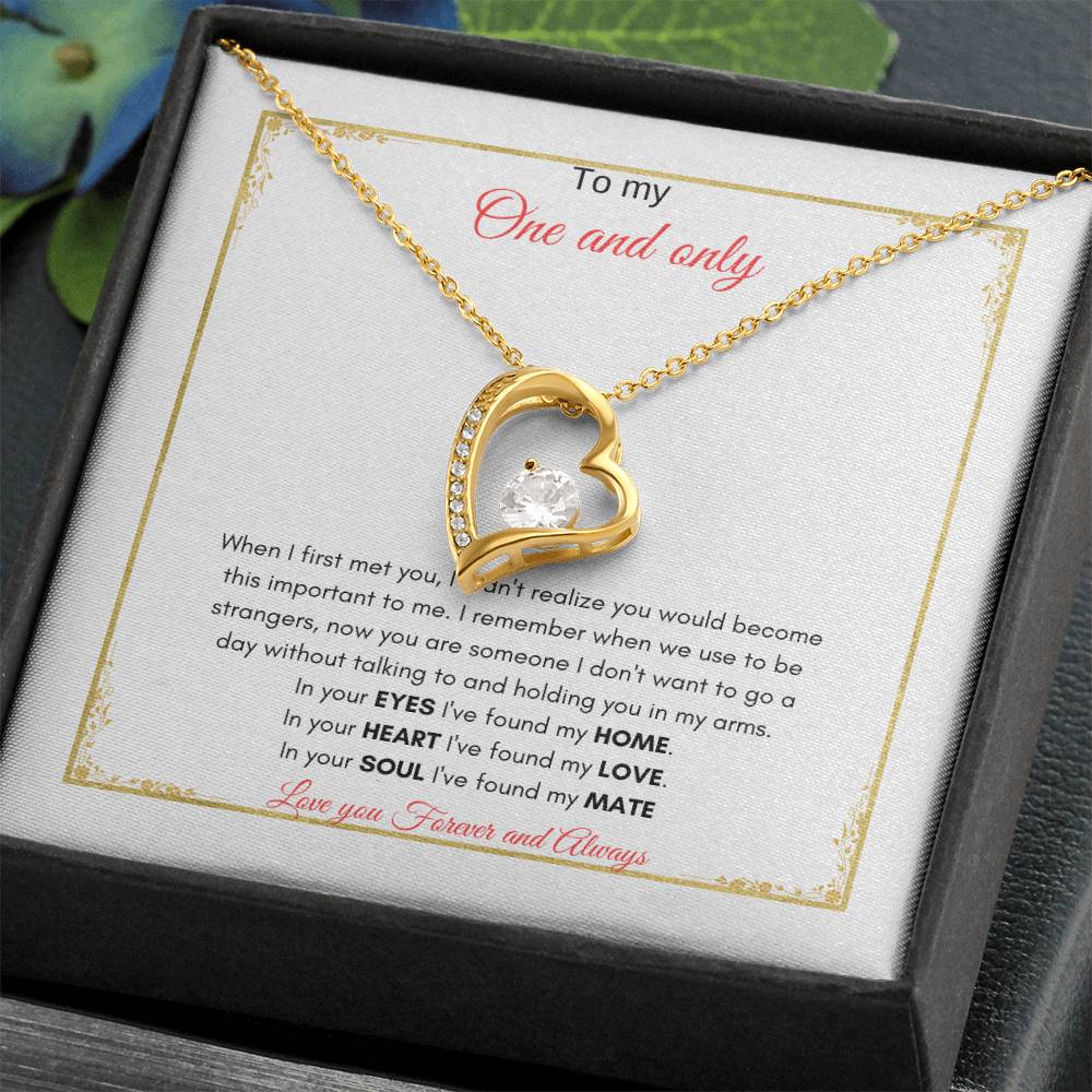 One and Only Necklace | Forever Love Necklace | Gift for Soulmate | Gift For Wife