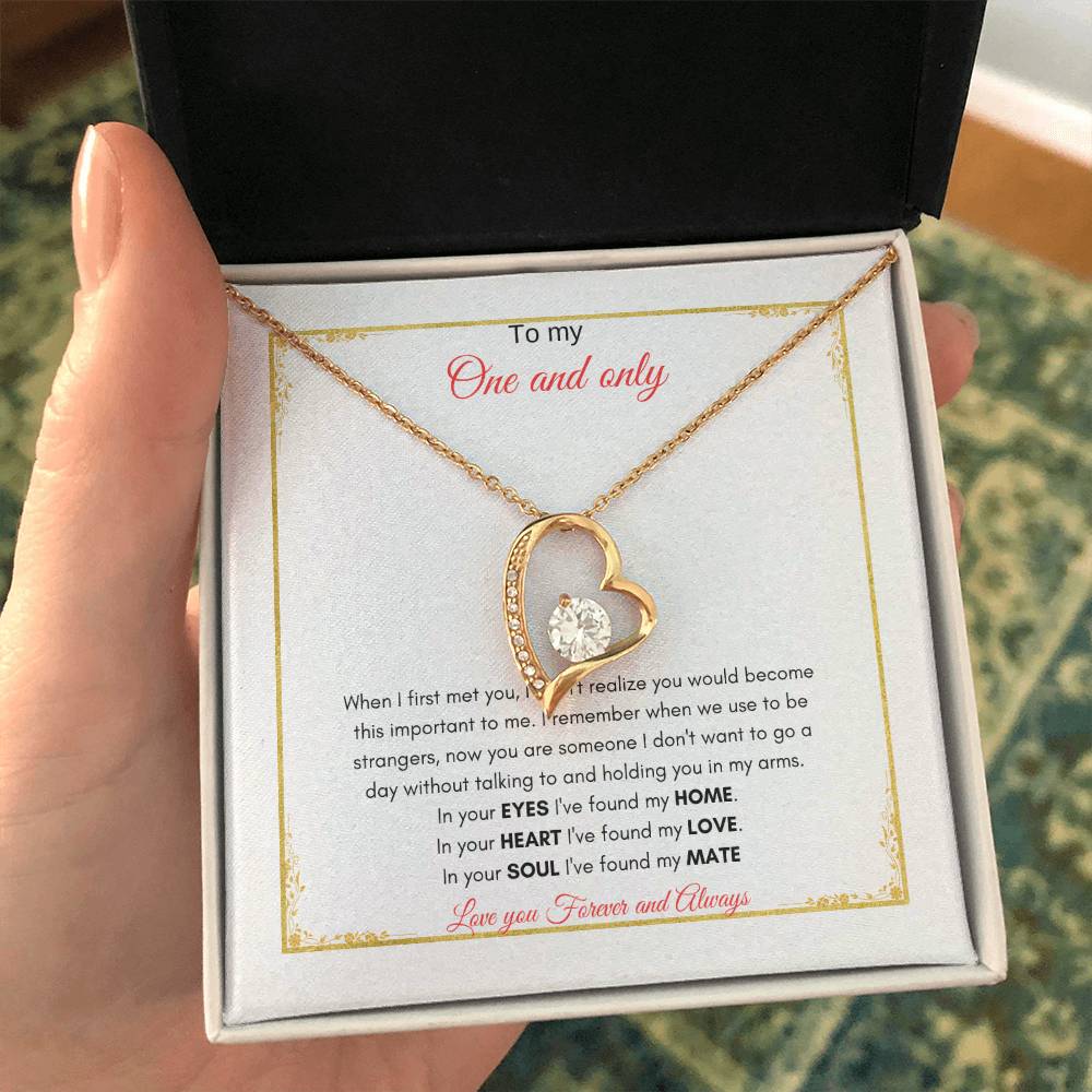 One and Only Necklace | Forever Love Necklace | Gift for Soulmate | Gift For Wife